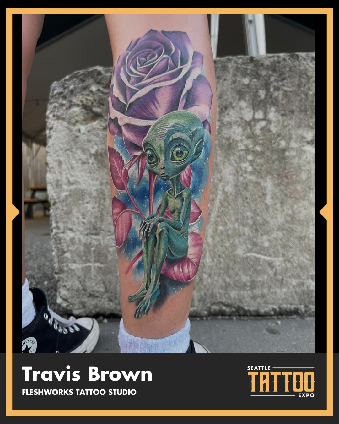 Tattoo by @travisbrowntattoos — realism, dotwork
