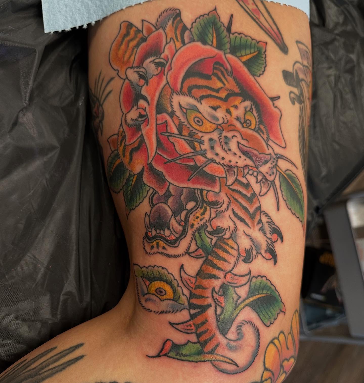Tattoo by @timjewelltattooer — american_traditional, japanese_irezumi
