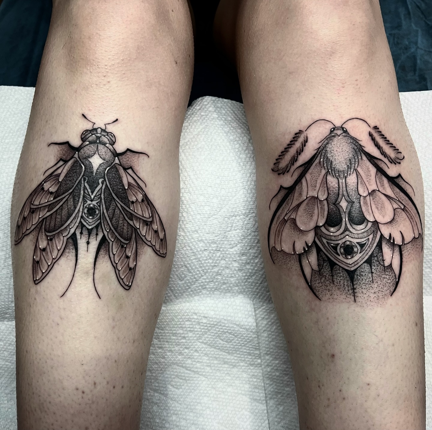 Tattoo by @rachktattoo — black_and_grey, geometric