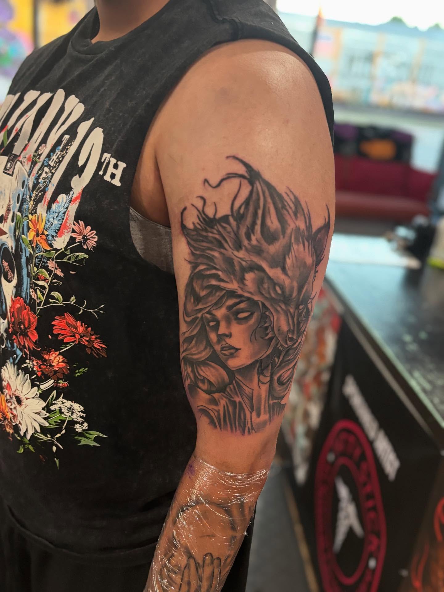 Tattoo by @foxesden666 — realism, dark_realism