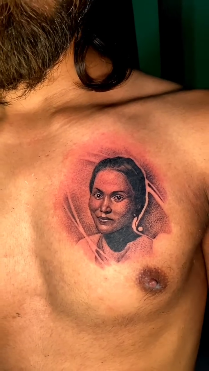 Portrait of a woman realism tattoo by Shubhadeep Mukherjee