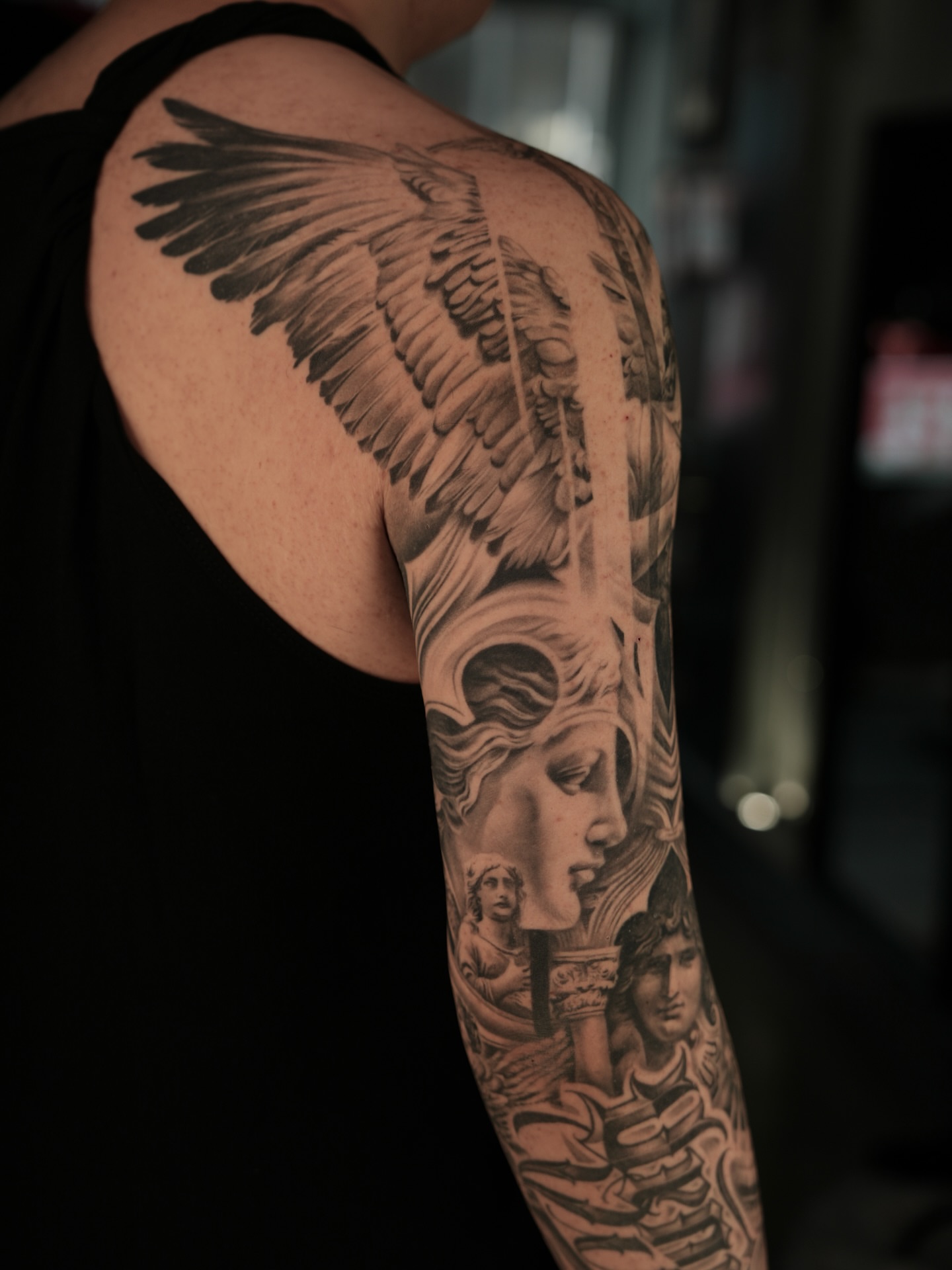 Tattoo by @zinktattoozac — black_and_grey, realism