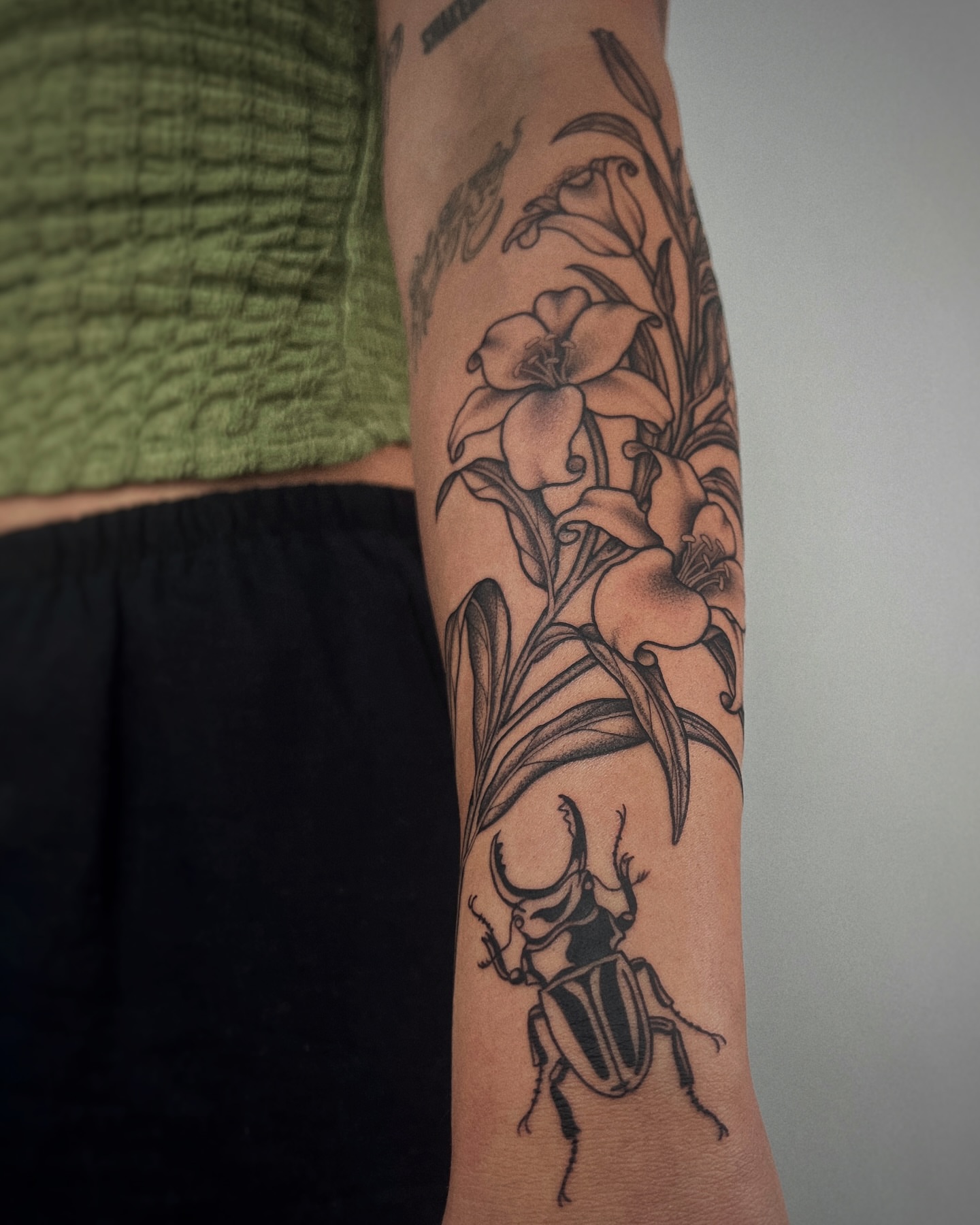 Tattoo by @rebecca_febo — black_and_grey, realism