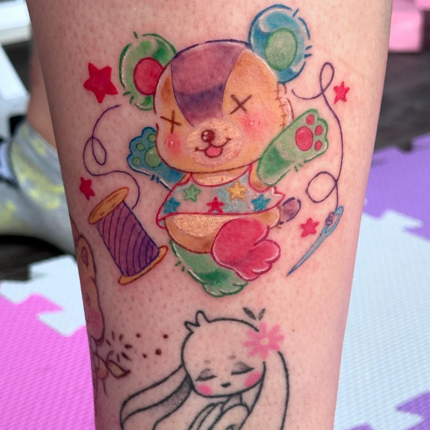Tattoo by @pinbug — watercolor, illustrative