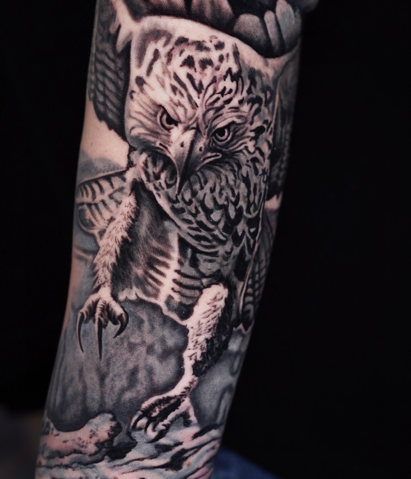 Tattoo by @yeinstattoos — realism, black_and_grey