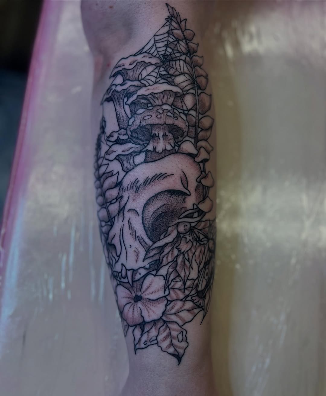 Tattoo by @lilacmourningink — black_and_grey, realism