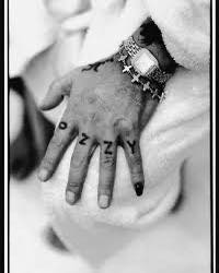 Lettering lettering script tattoo on the hand by Garrett Rautio