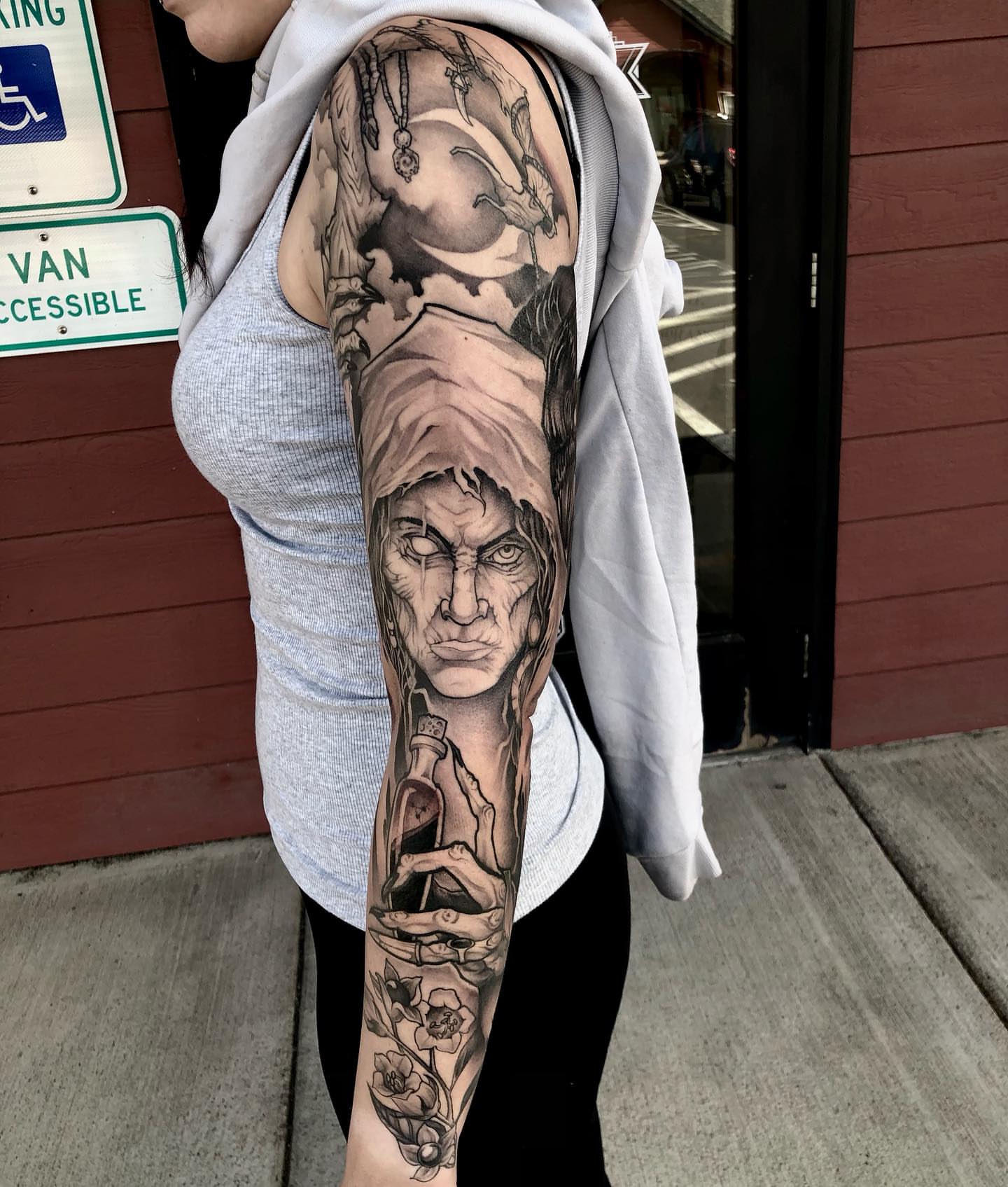Tattoo by @aaronbtattoo — realism, dark_realism