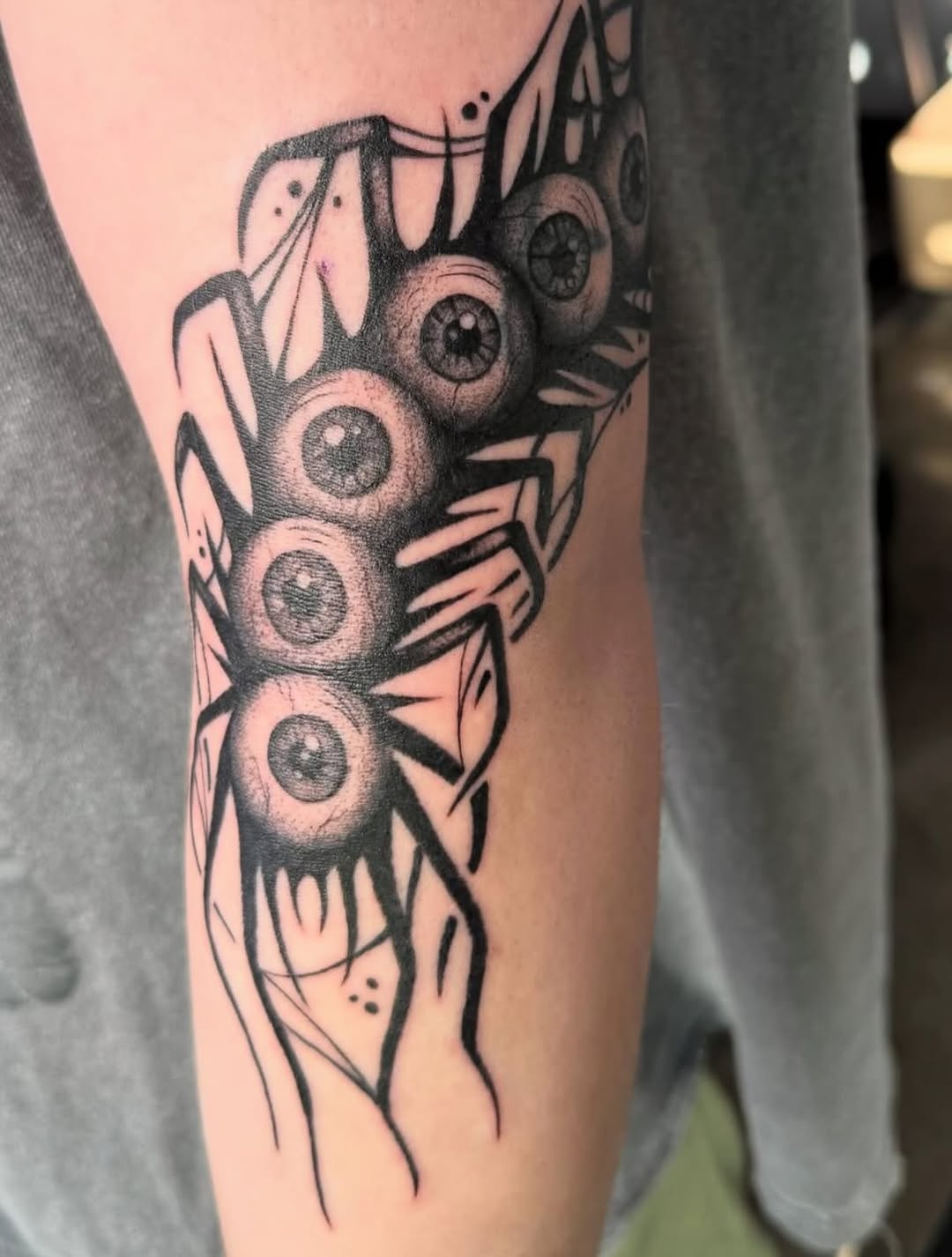 Tattoo by @morgue.in.tattoos — black_and_grey, dark_realism