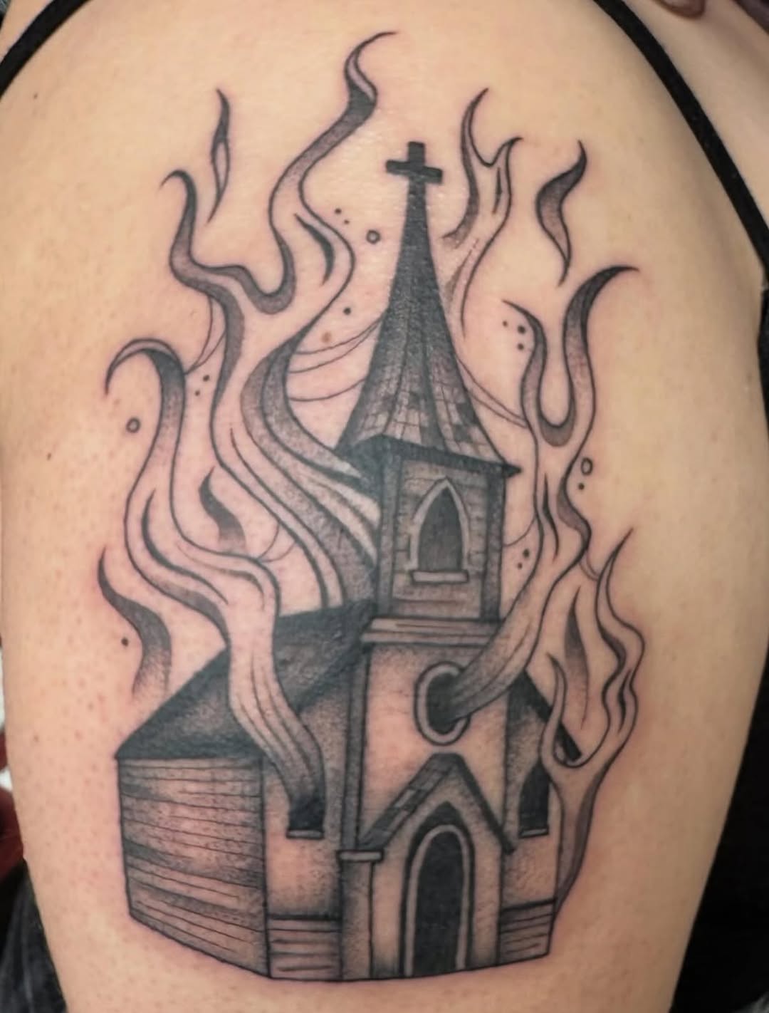 Tattoo by @morgue.in.tattoos — black_and_grey, illustrative