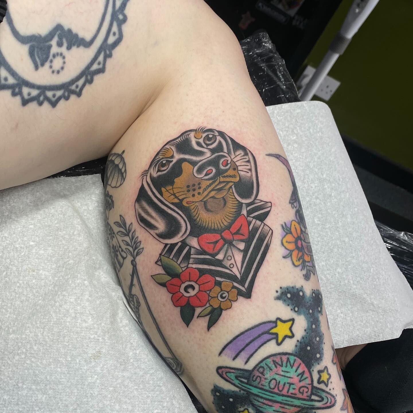 Tattoo by @stephhudsontattoo — american_traditional, dotwork