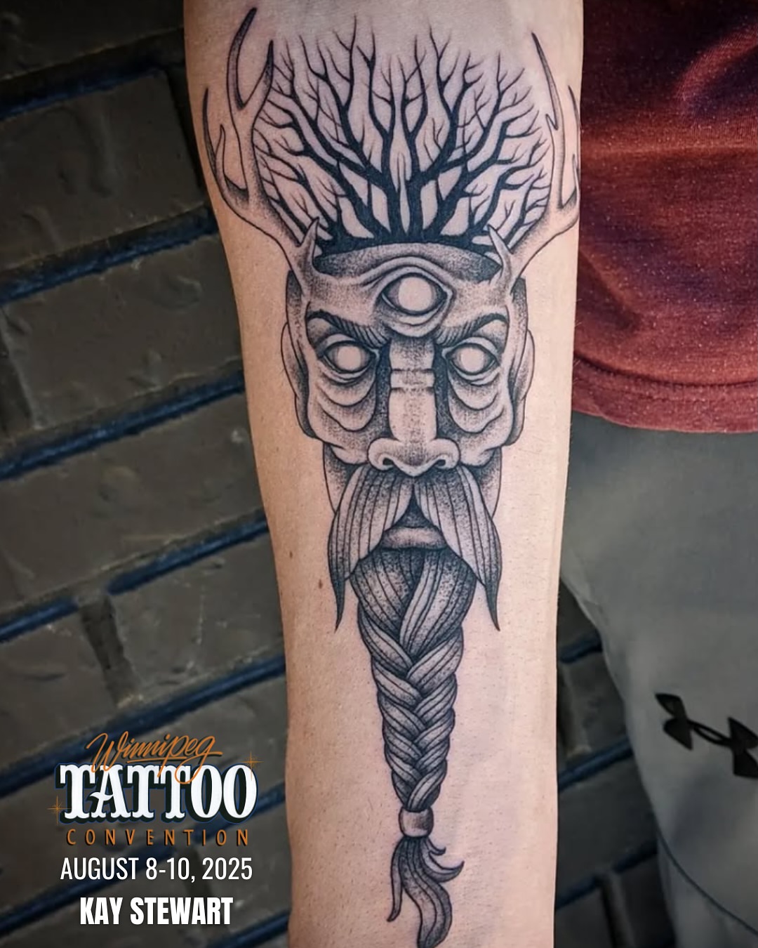 Tattoo by @cabinfevertattoo — dotwork, black_and_grey