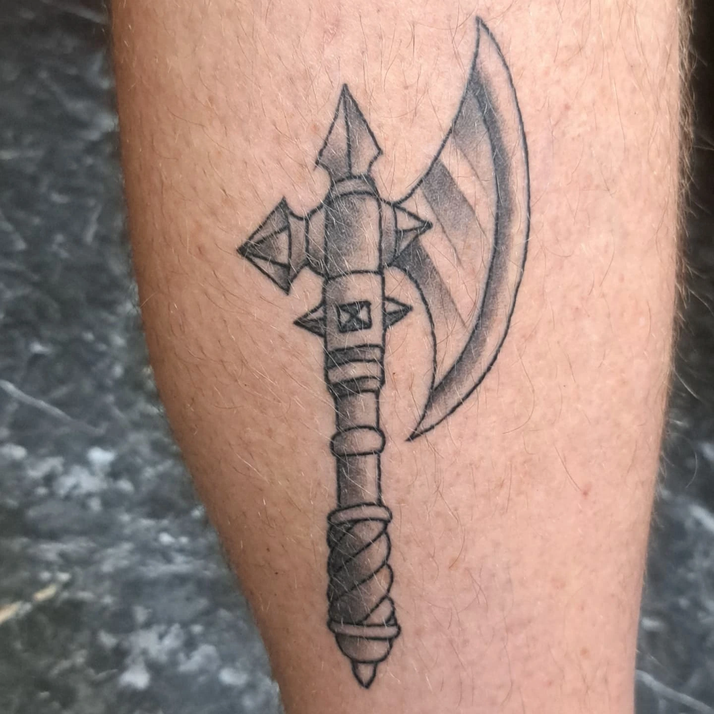 Tattoo by @birdshizzel — black_and_grey