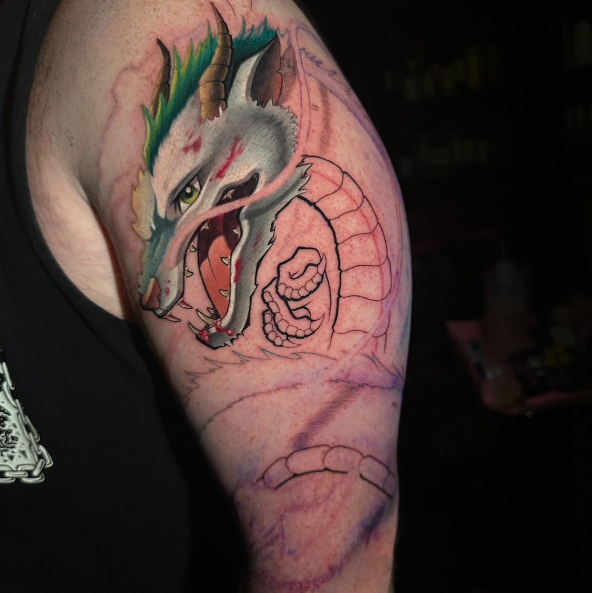 Tattoo by @krantoons — dotwork, realism