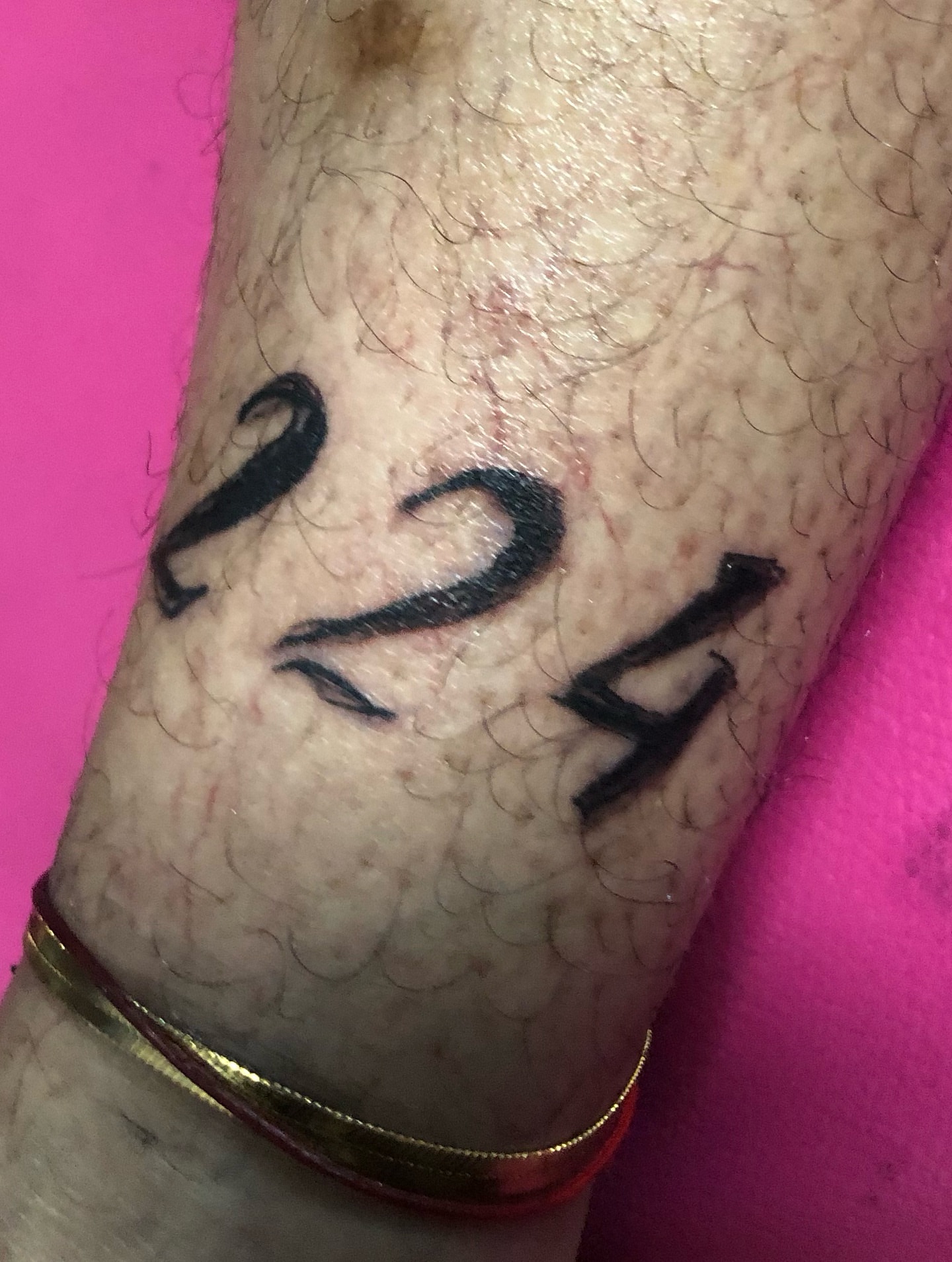 Number tattoo lettering script tattoo on the forearm by 💜✨🥀⚡🔮ヘンドリックスの家 🖤👁🤘🏽🔥, Irvington, New Jersey