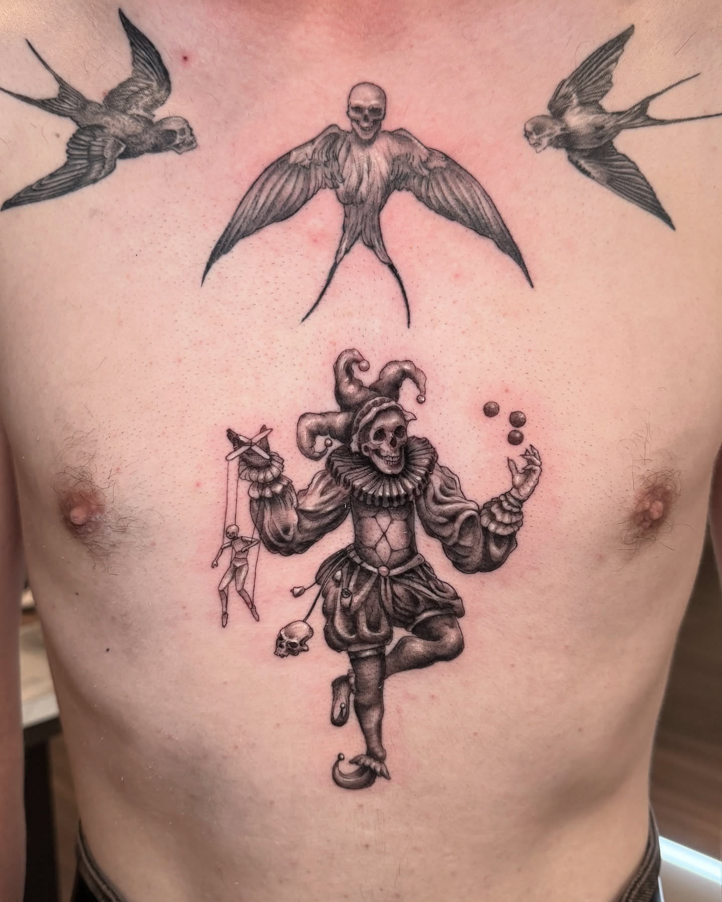 Tattoo by @madamartyr — black_and_grey
