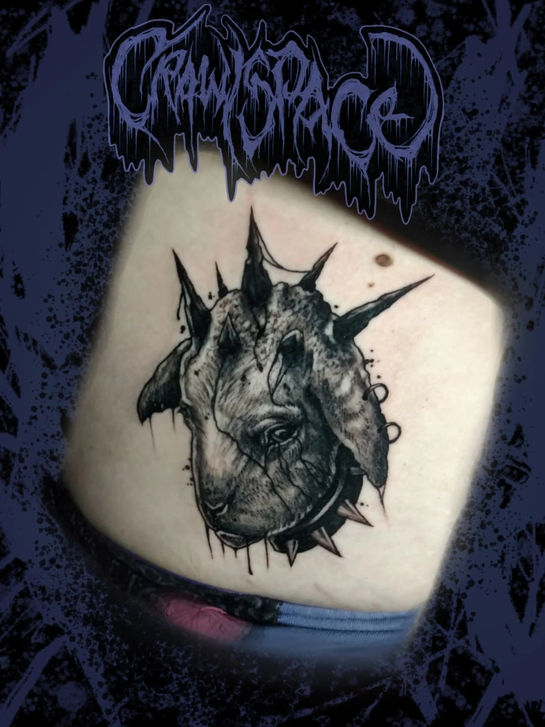 Tattoo by @crawlspace_tattoo — black_and_grey, realism