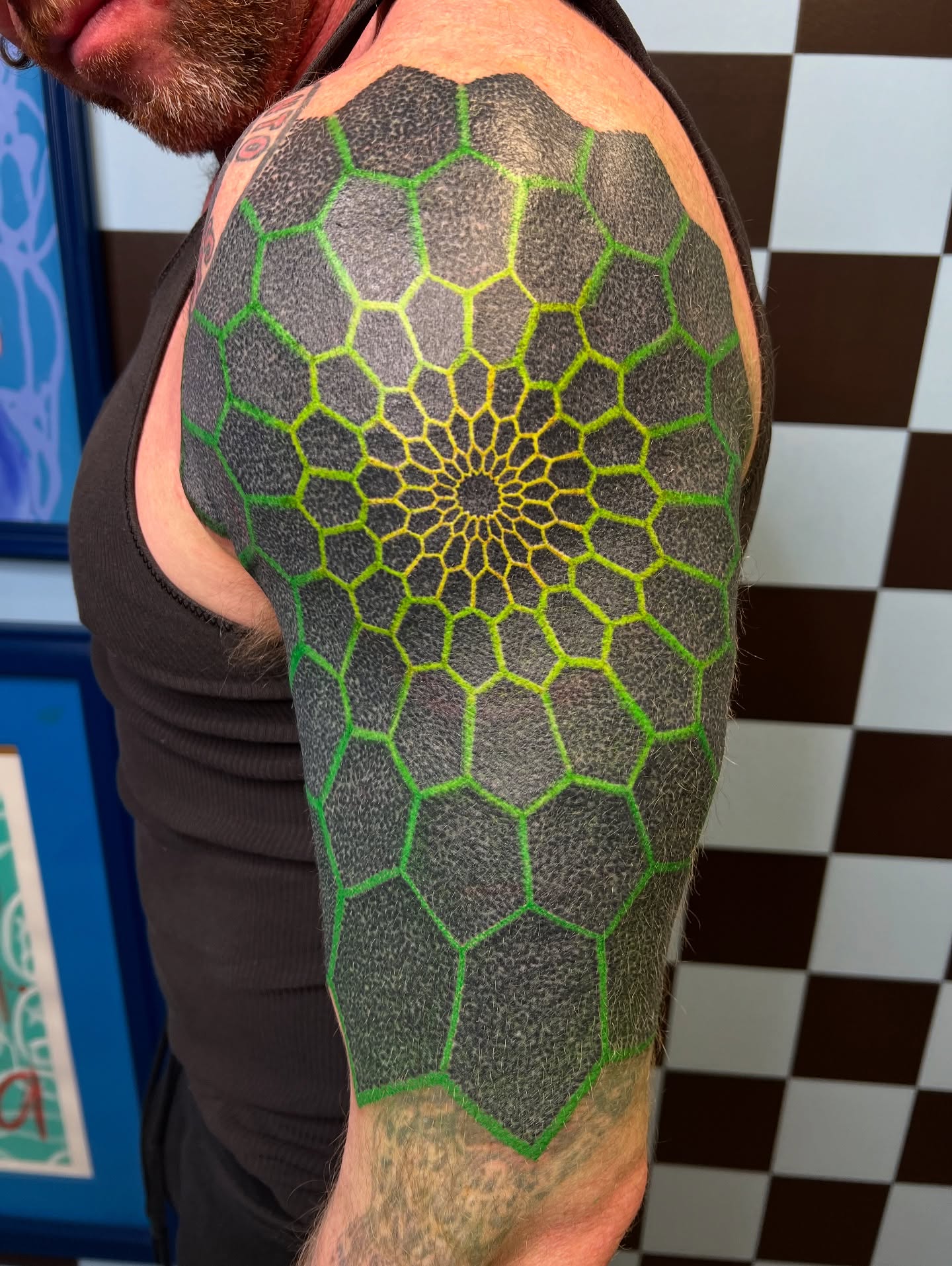Tattoo by @bombaypainco — geometric