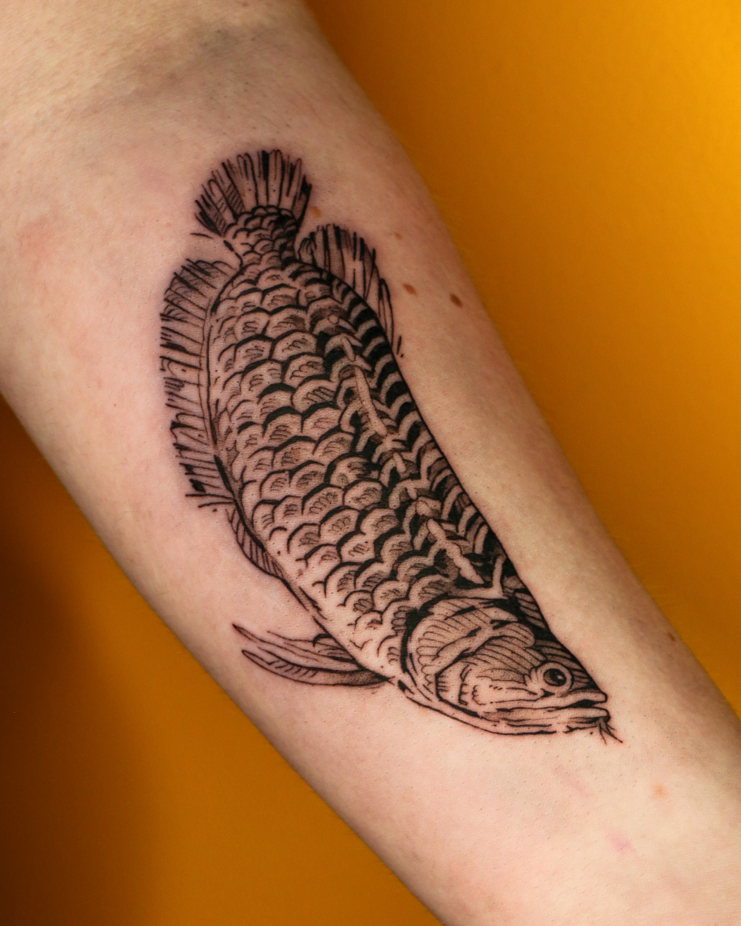 Tattoo by @baldpeaches — black_and_grey