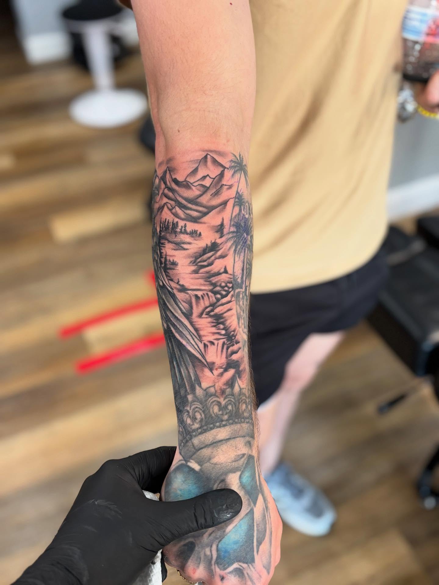 Tattoo by @foxesden666 — realism, dotwork