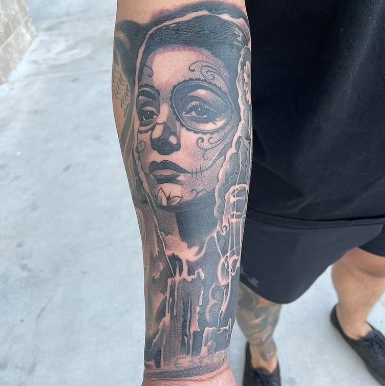 Tattoo by @bigtoons21 — dotwork, realism