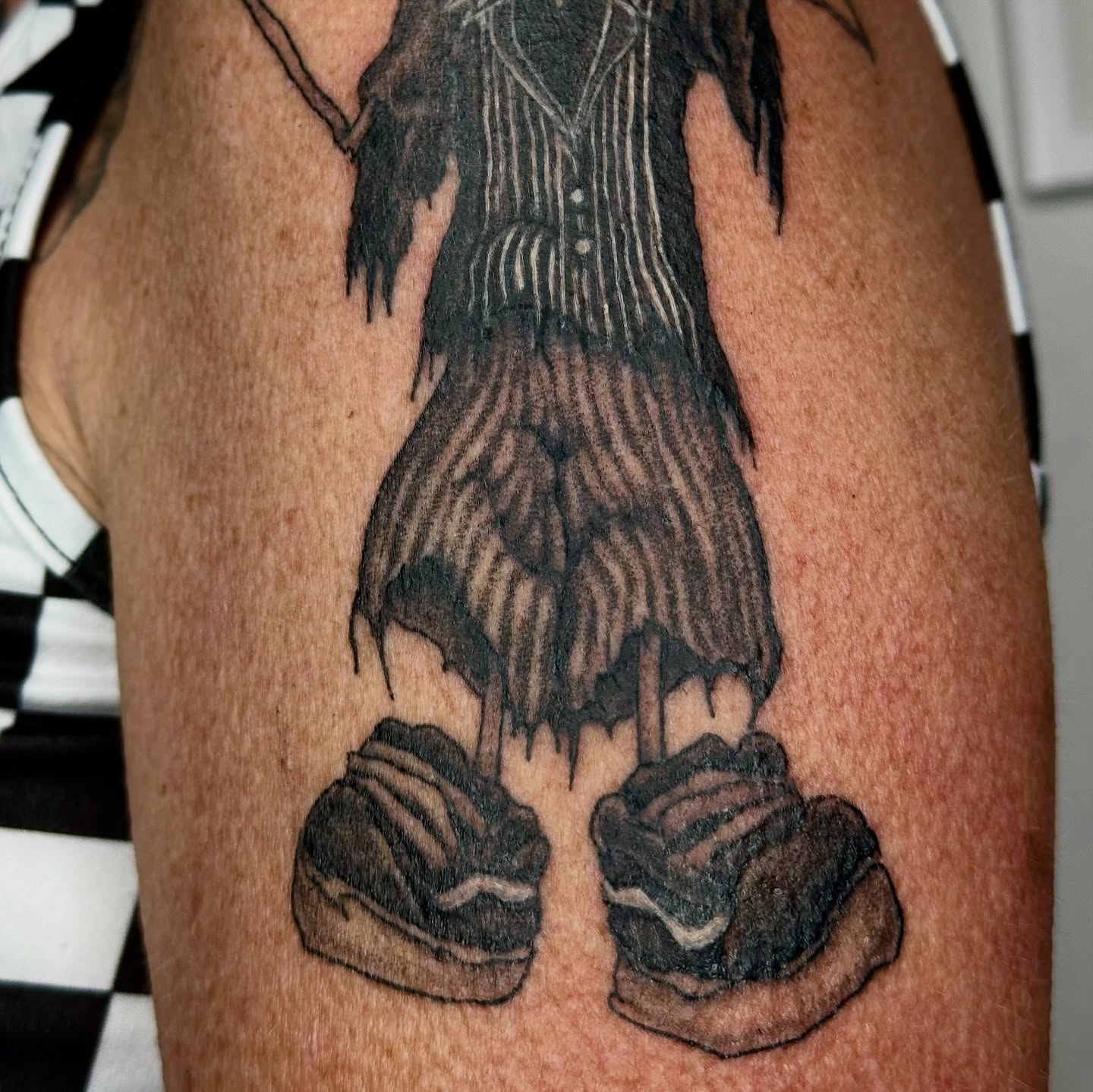 Tattoo by @madonna_the_slut — black_and_grey