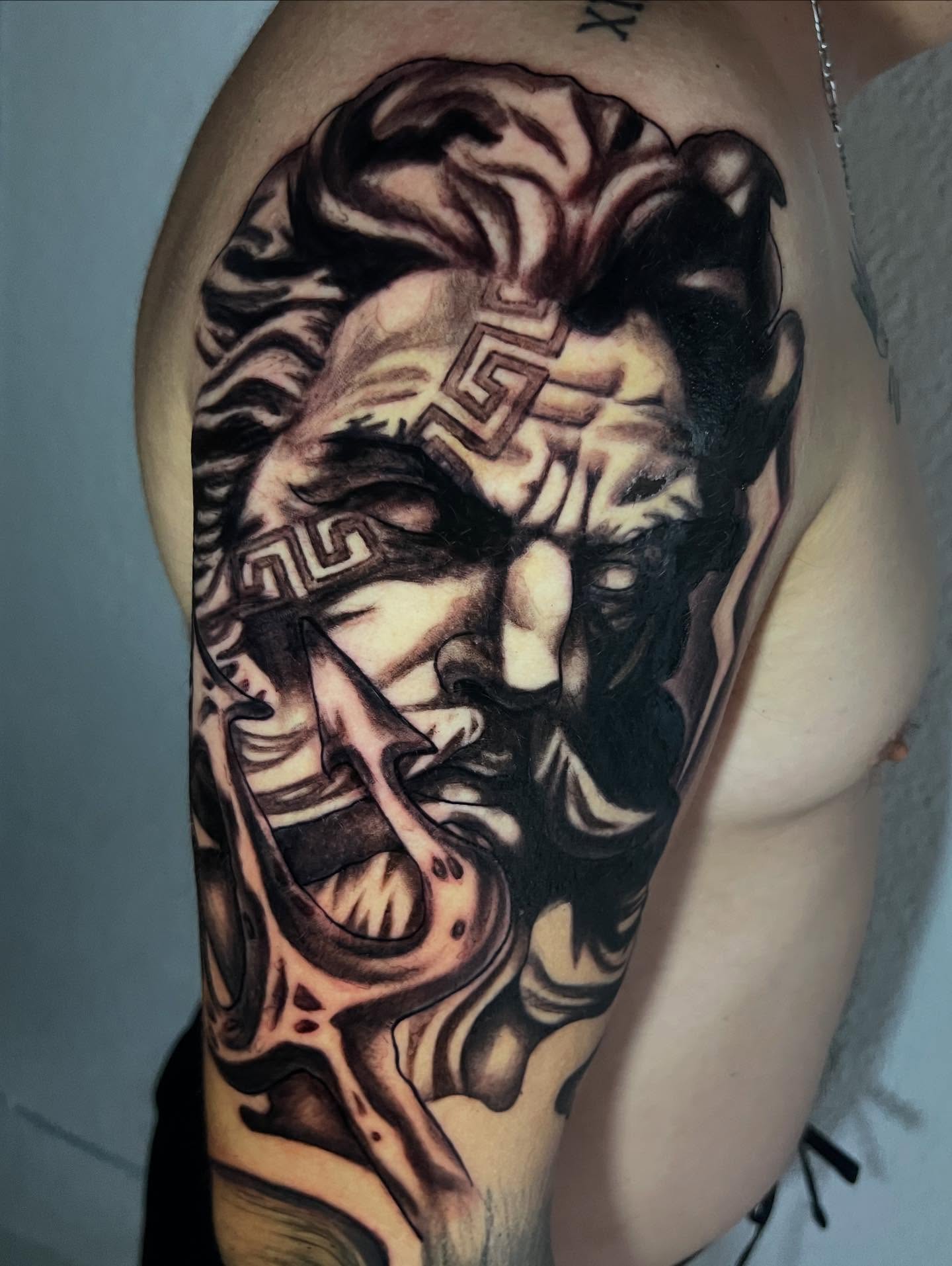 Tattoo by @alonso.rangel_ — black_and_grey, realism