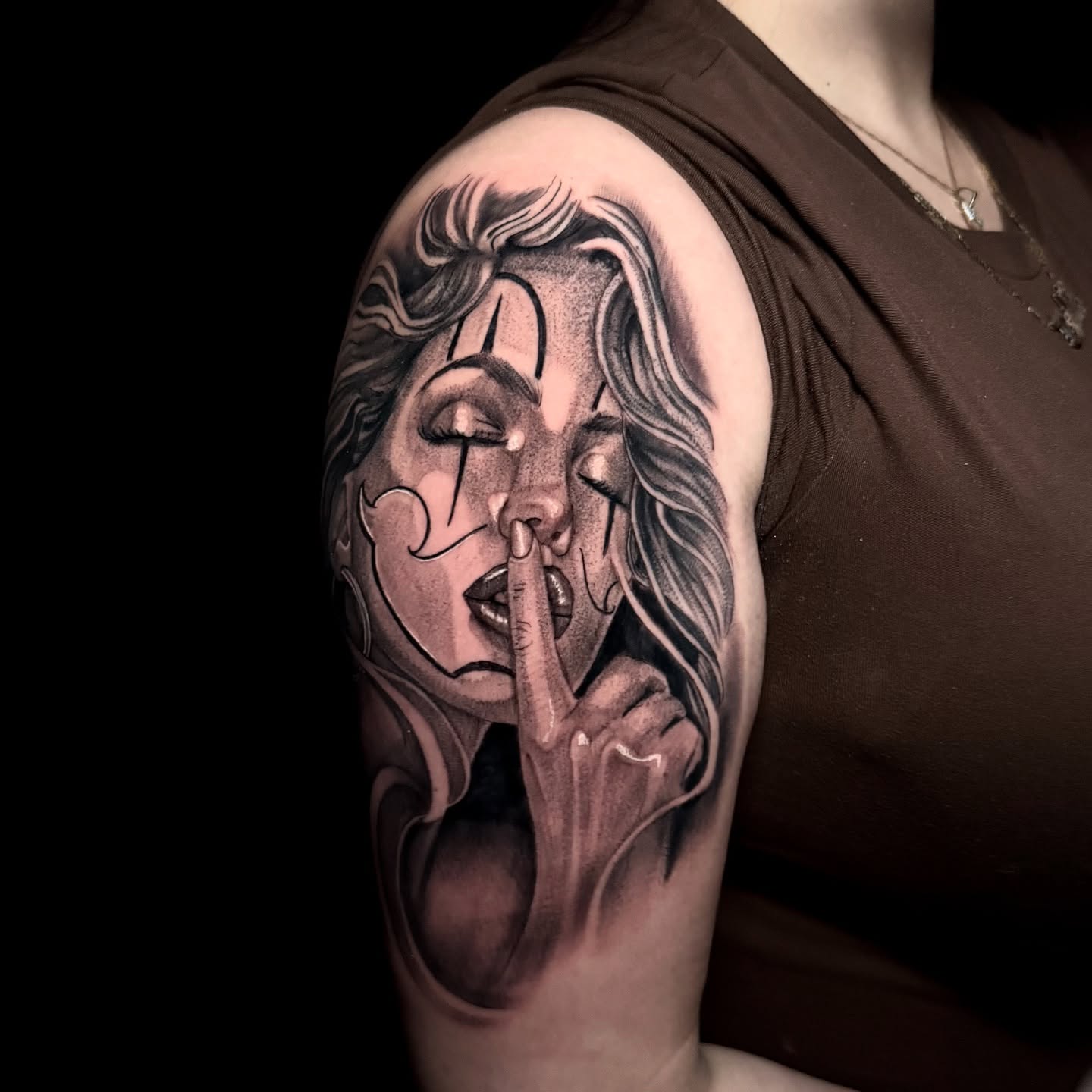 Tattoo by @tainotattoos β realism, black_and_grey