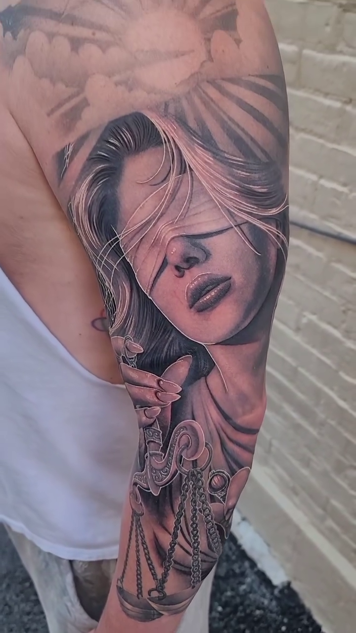Tattoo by @tattoosbyronny — black_and_grey, realism