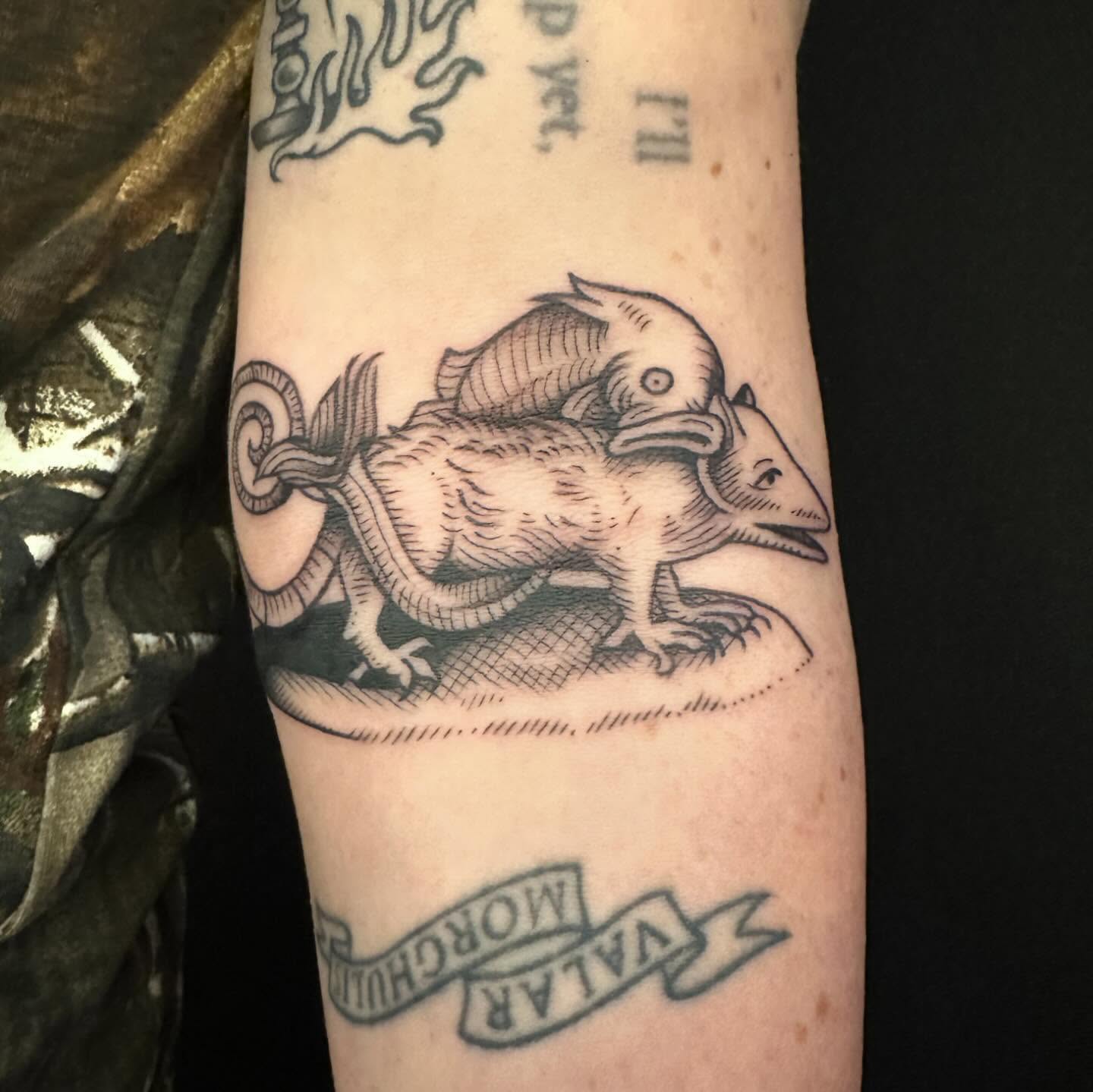 Tattoo by @stacyfevinger — black_and_grey