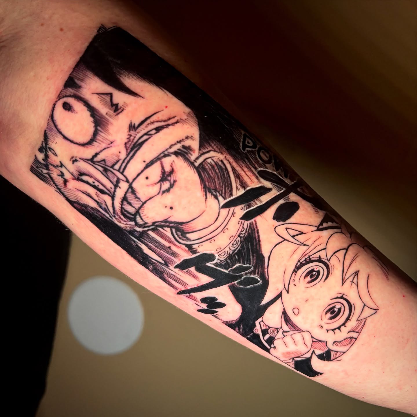 Anime characters anime tattoo on the forearm by ππ§π