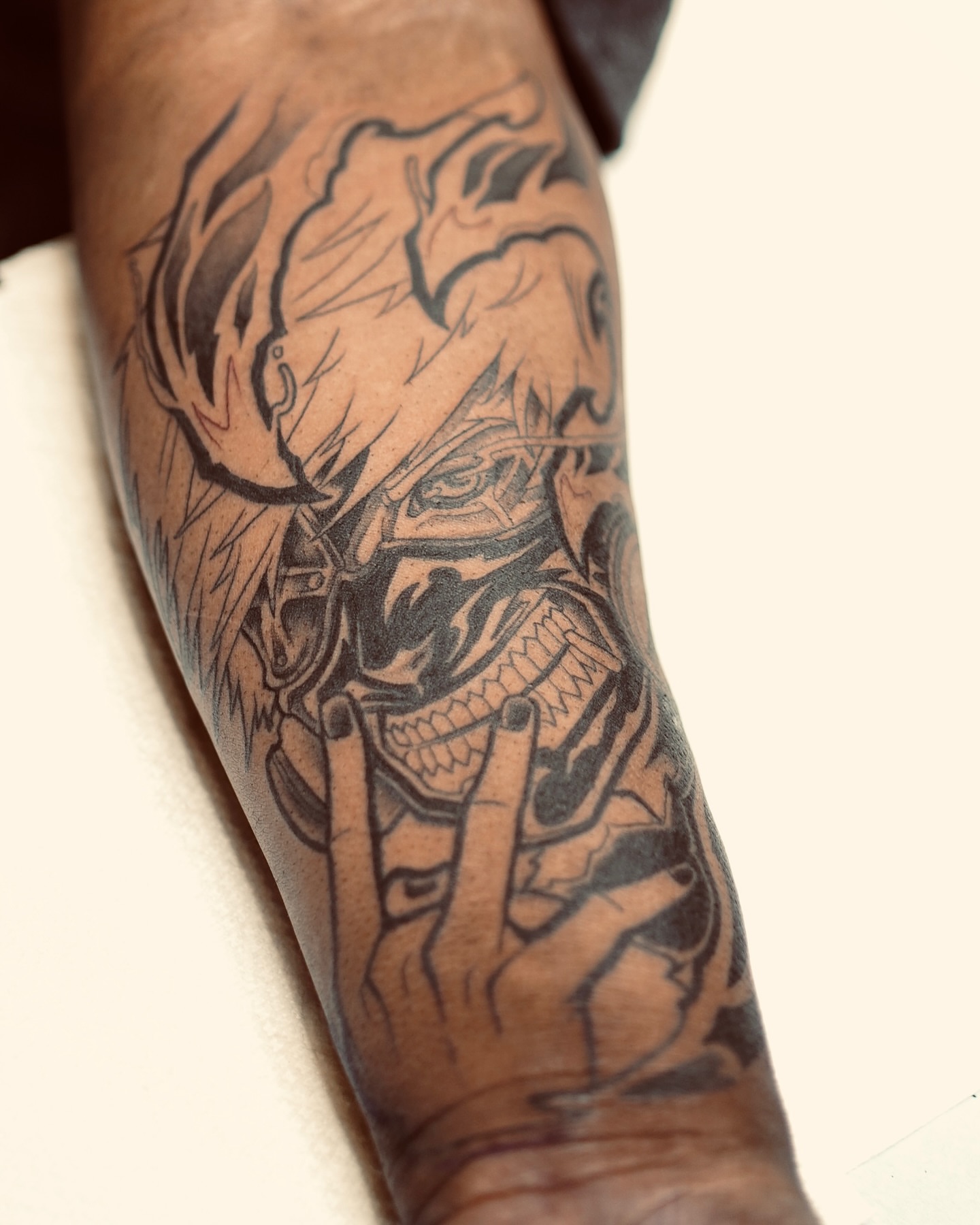 Tattoo by @workofant — black_and_grey, realism
