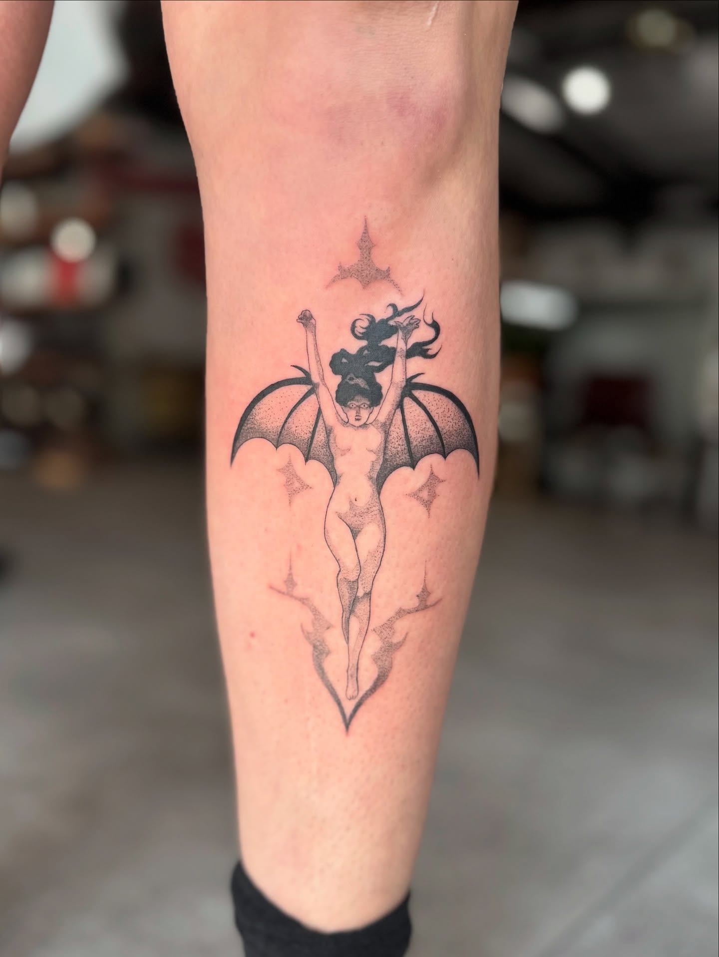 Tattoo by @mollyjonestattoo — dotwork