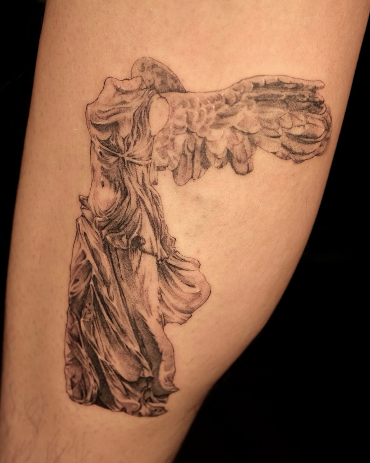 Tattoo by @misaxinks — black_and_grey, realism