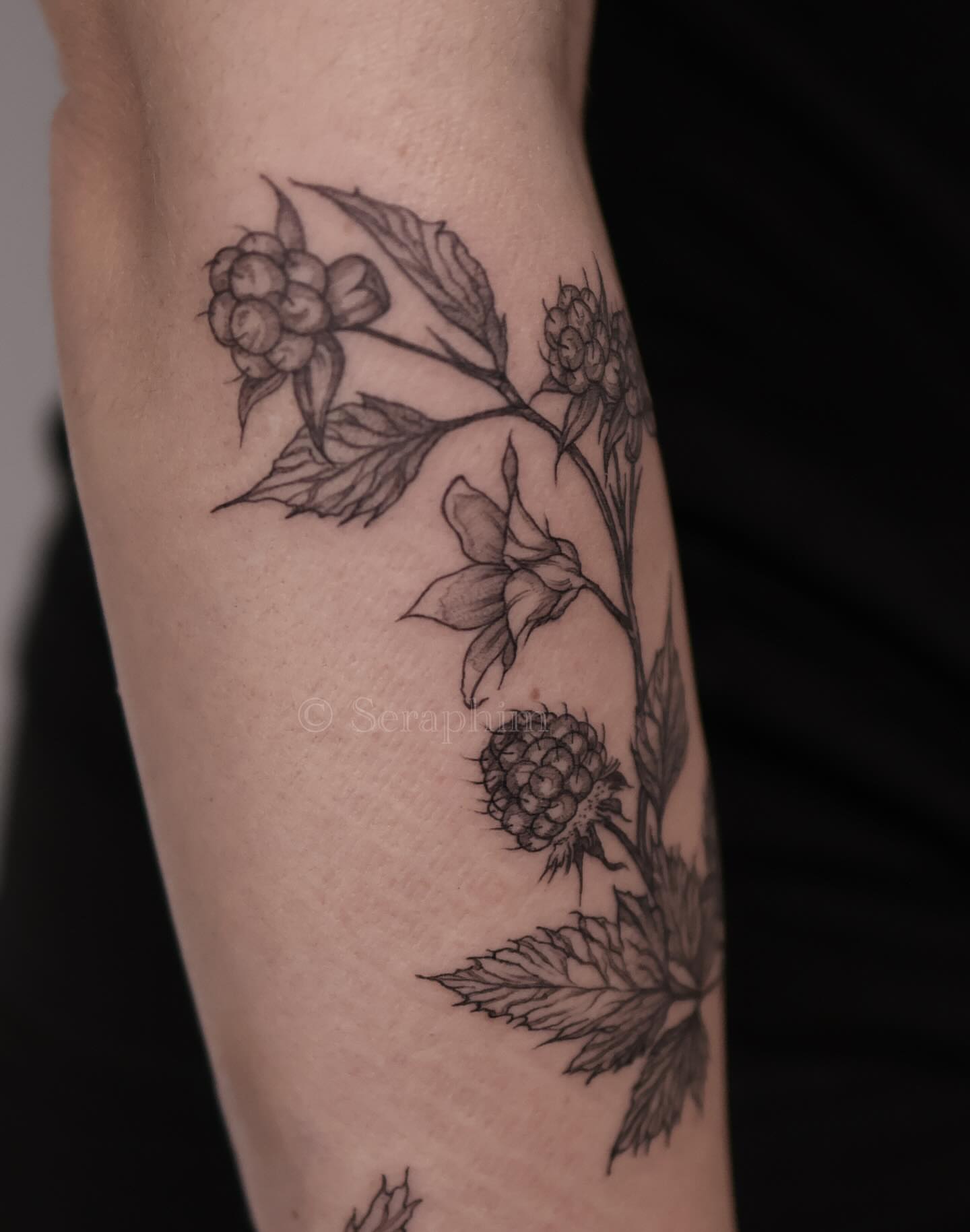 Tattoo by @seraphim.fineline — black_and_grey, realism