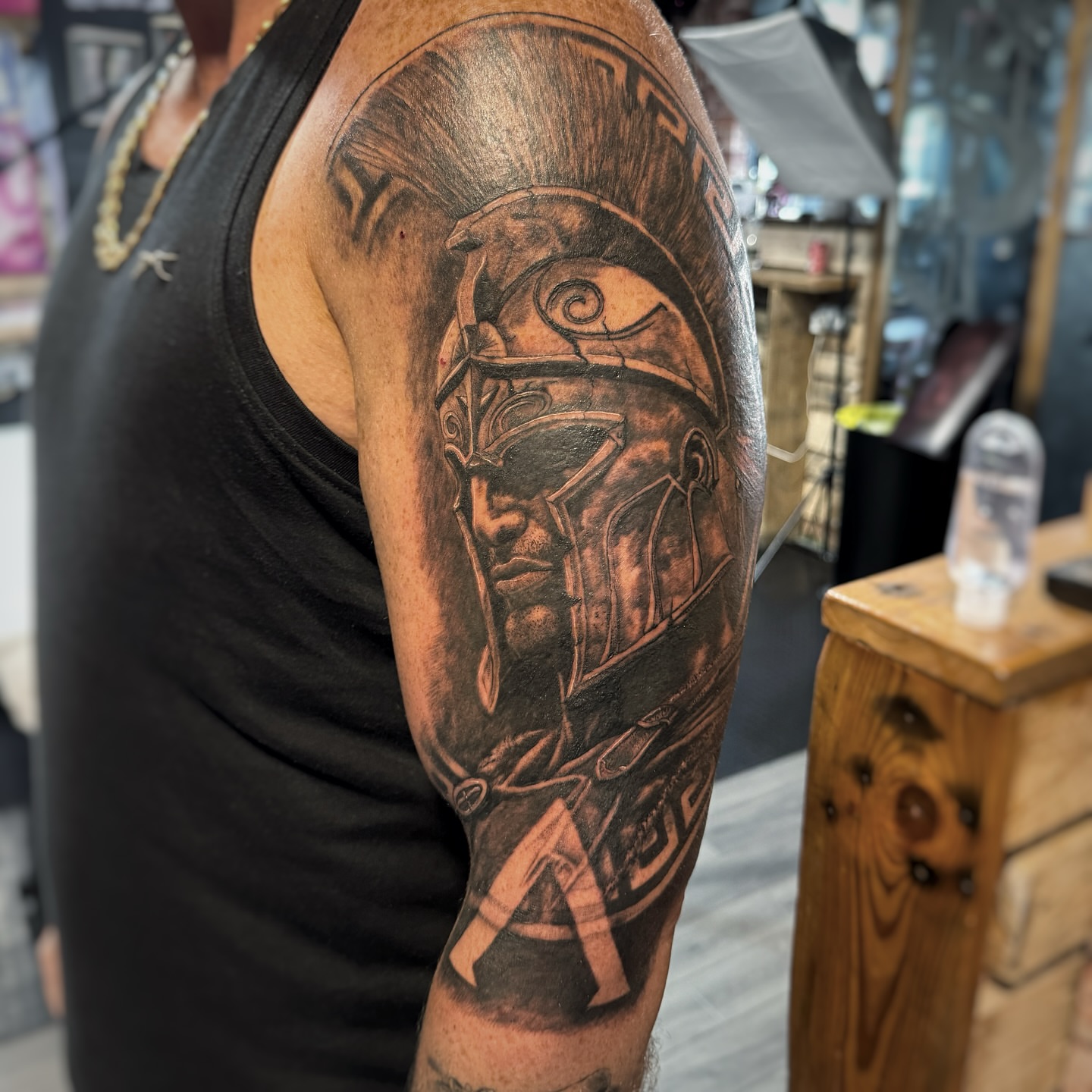 Tattoo by @emmarainetattoo — black_and_grey, realism