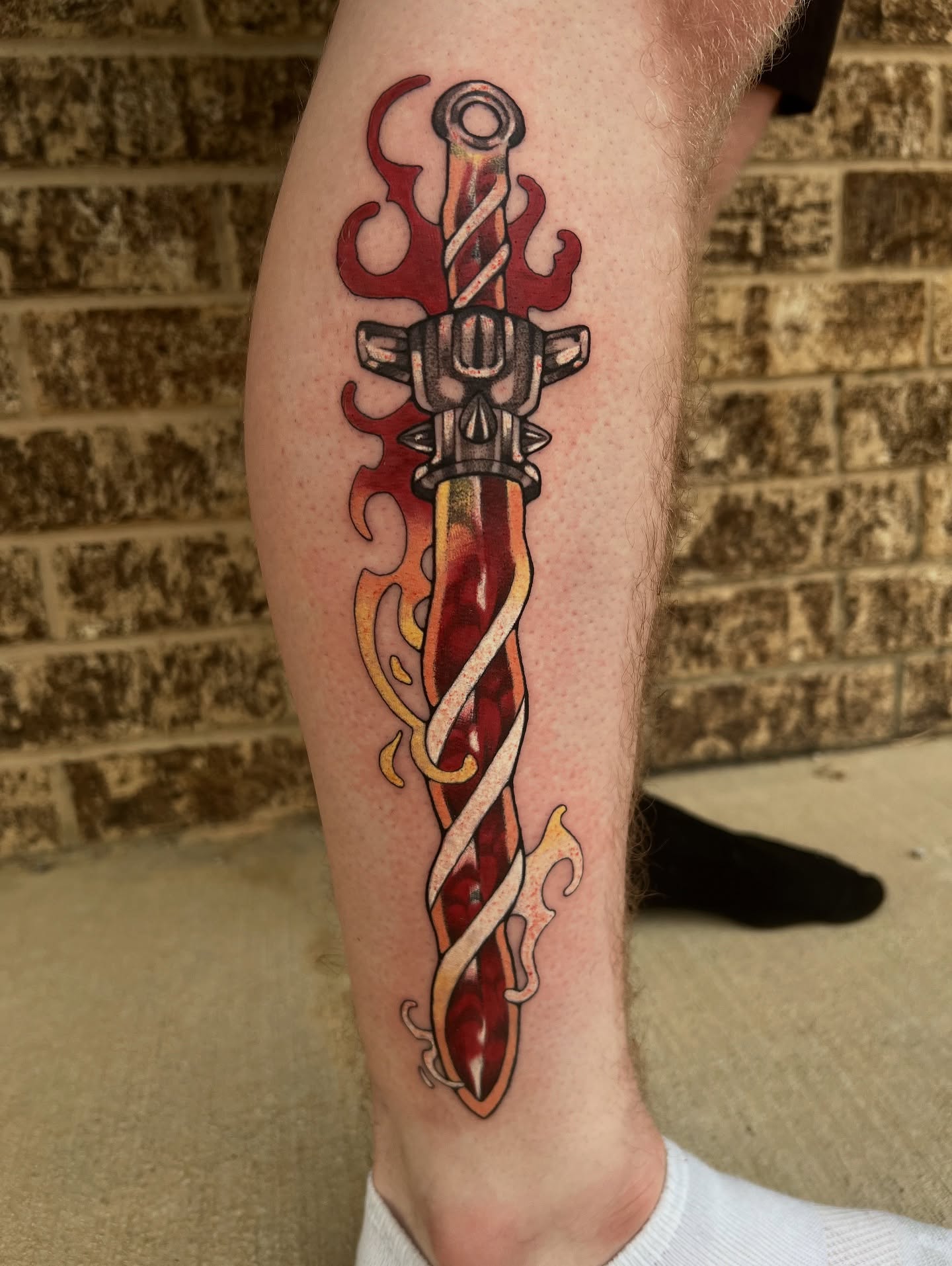 Twisted sword neo-traditional tattoo on the forearm by ty ☆ nbtx tattoo artist