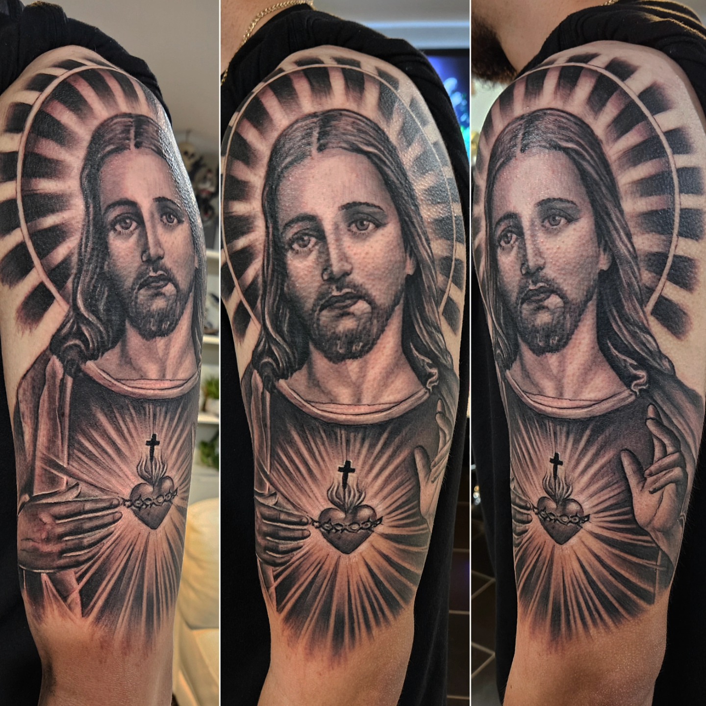 Tattoo by @eljosetattoo β realism, black_and_grey