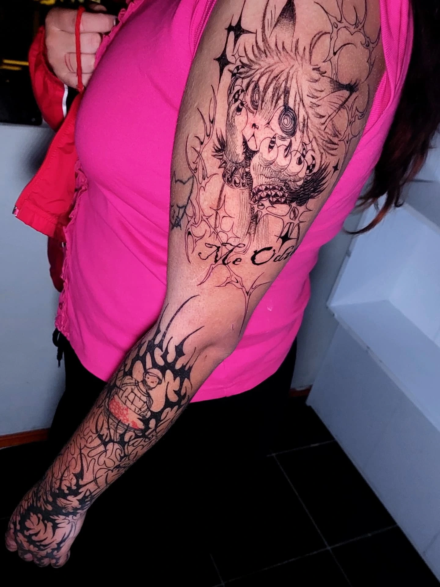 Tattoo by @dazorath — black_and_grey, dark_realism