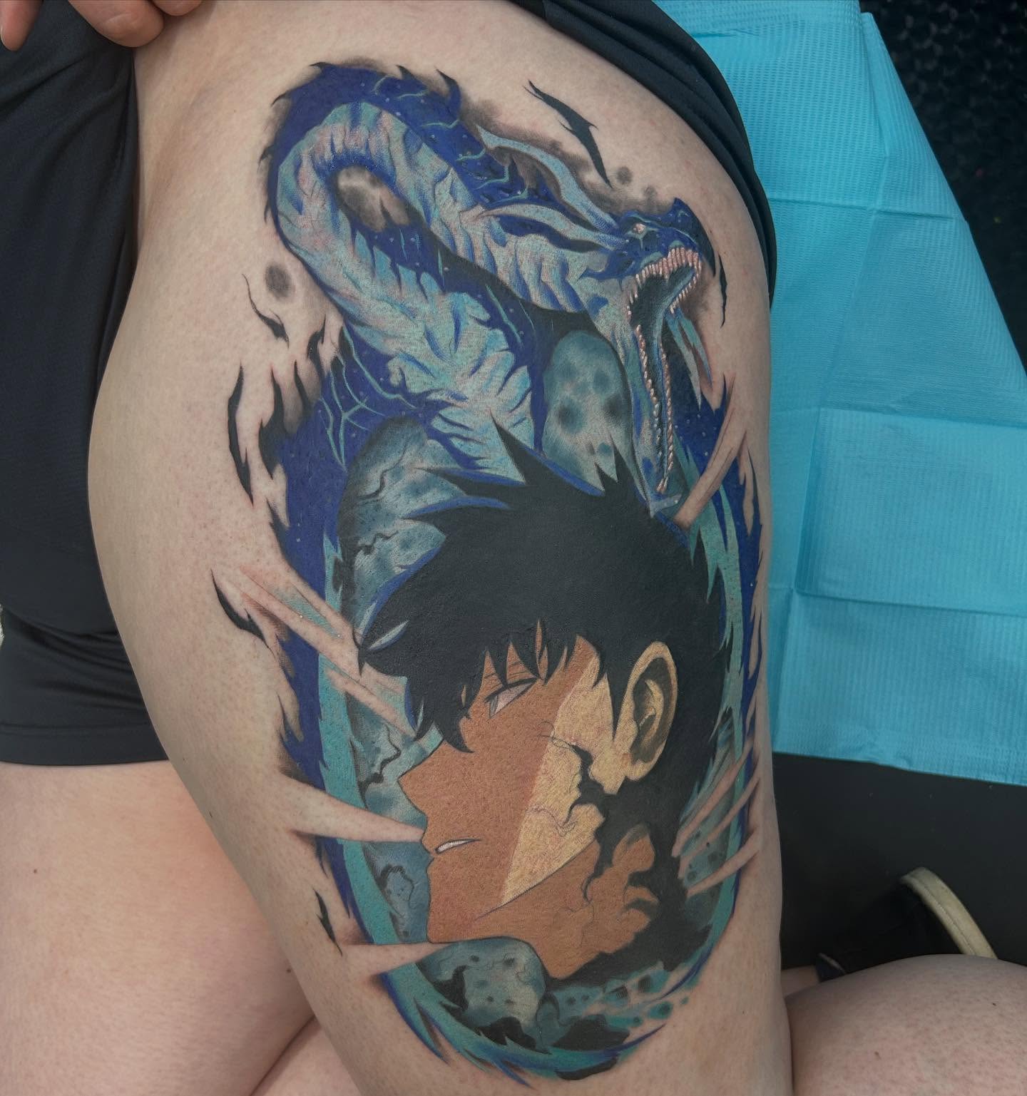 Tattoo by @jhowelltattoos — anime, realism