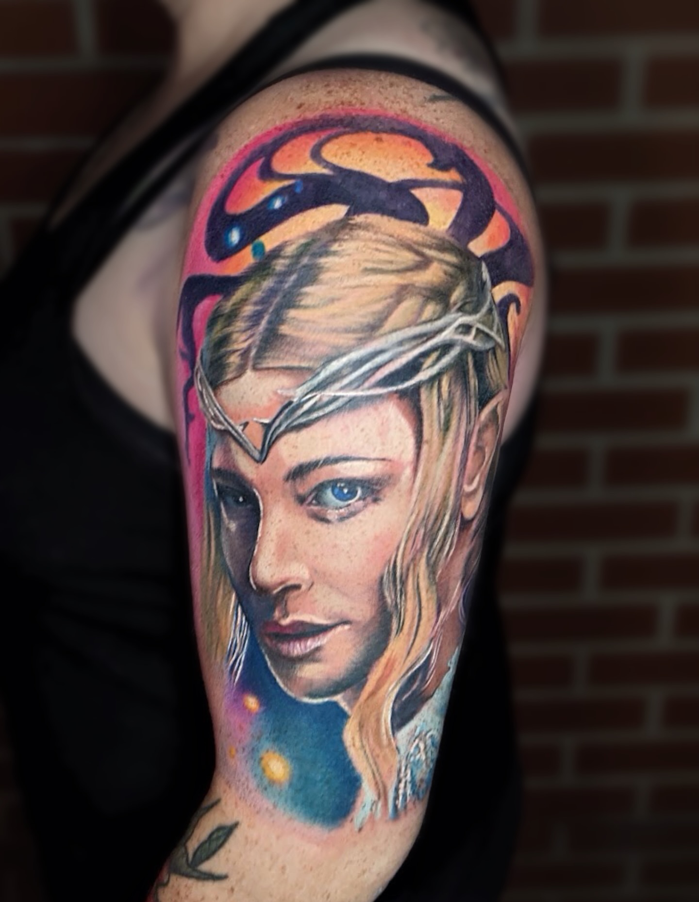 Tattoo by @skalleywagtattooer — realism, dotwork