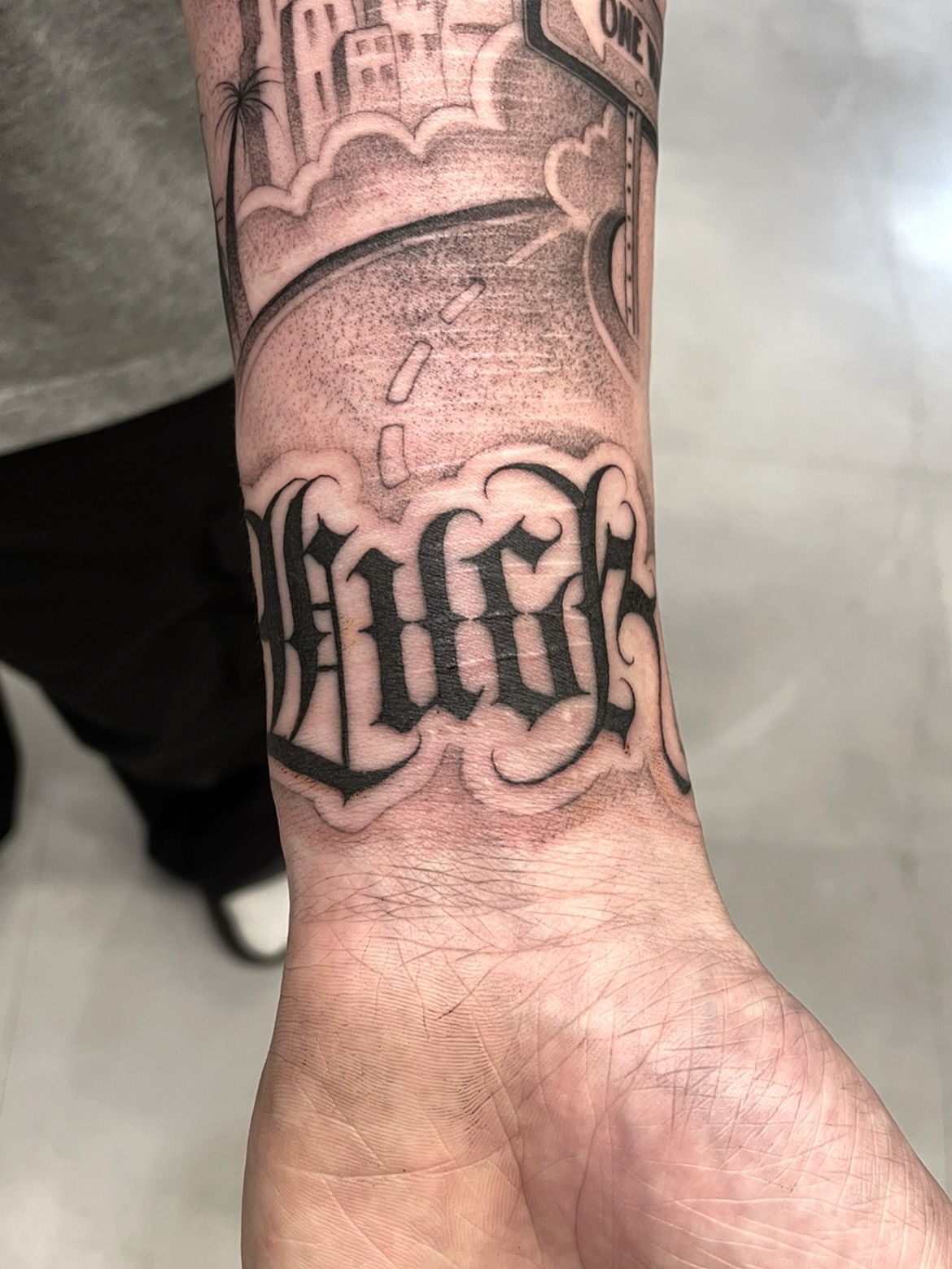 Tattoo by @joon_letters — black_and_grey