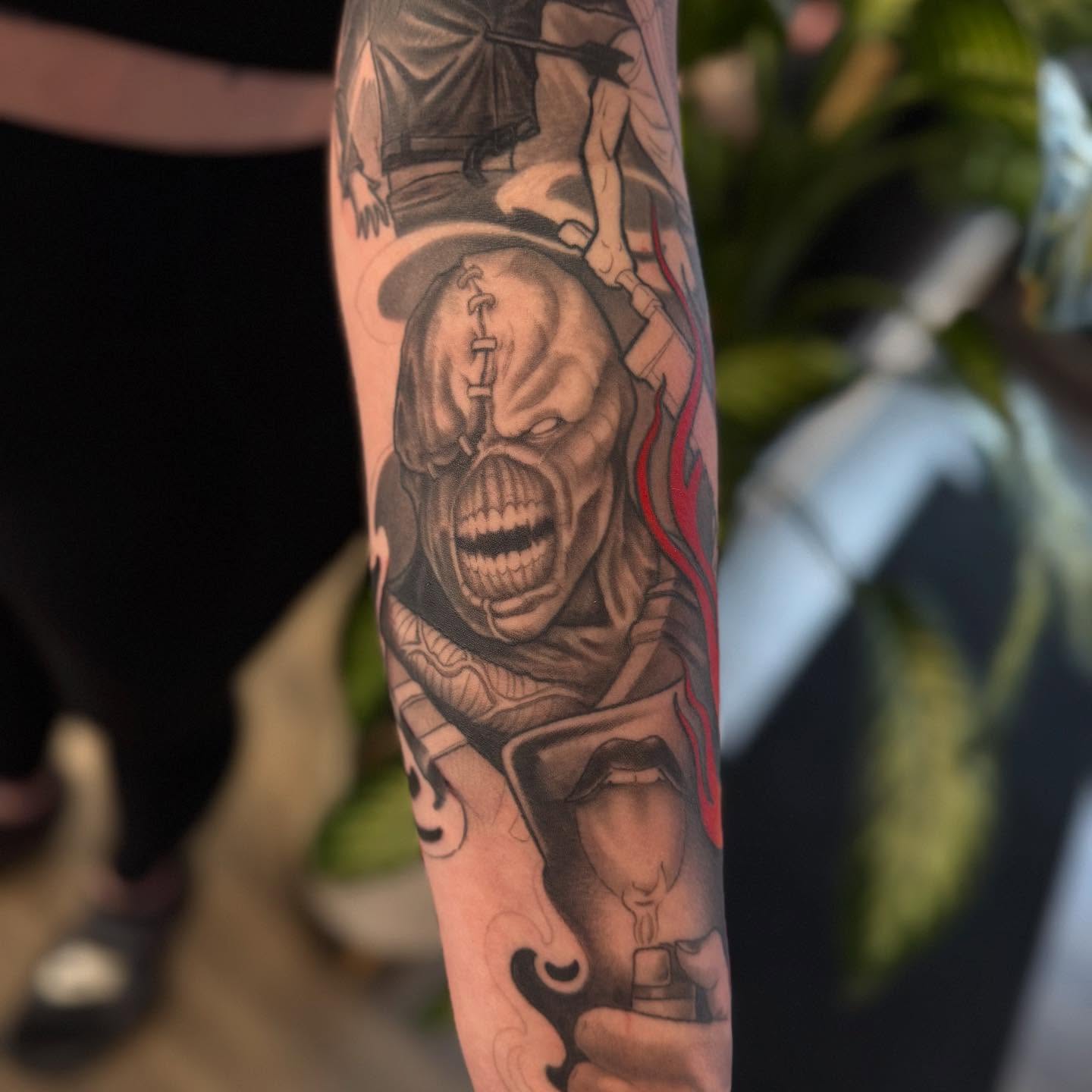 Orc warrior dark realism tattoo on the forearm by Chase Martines
