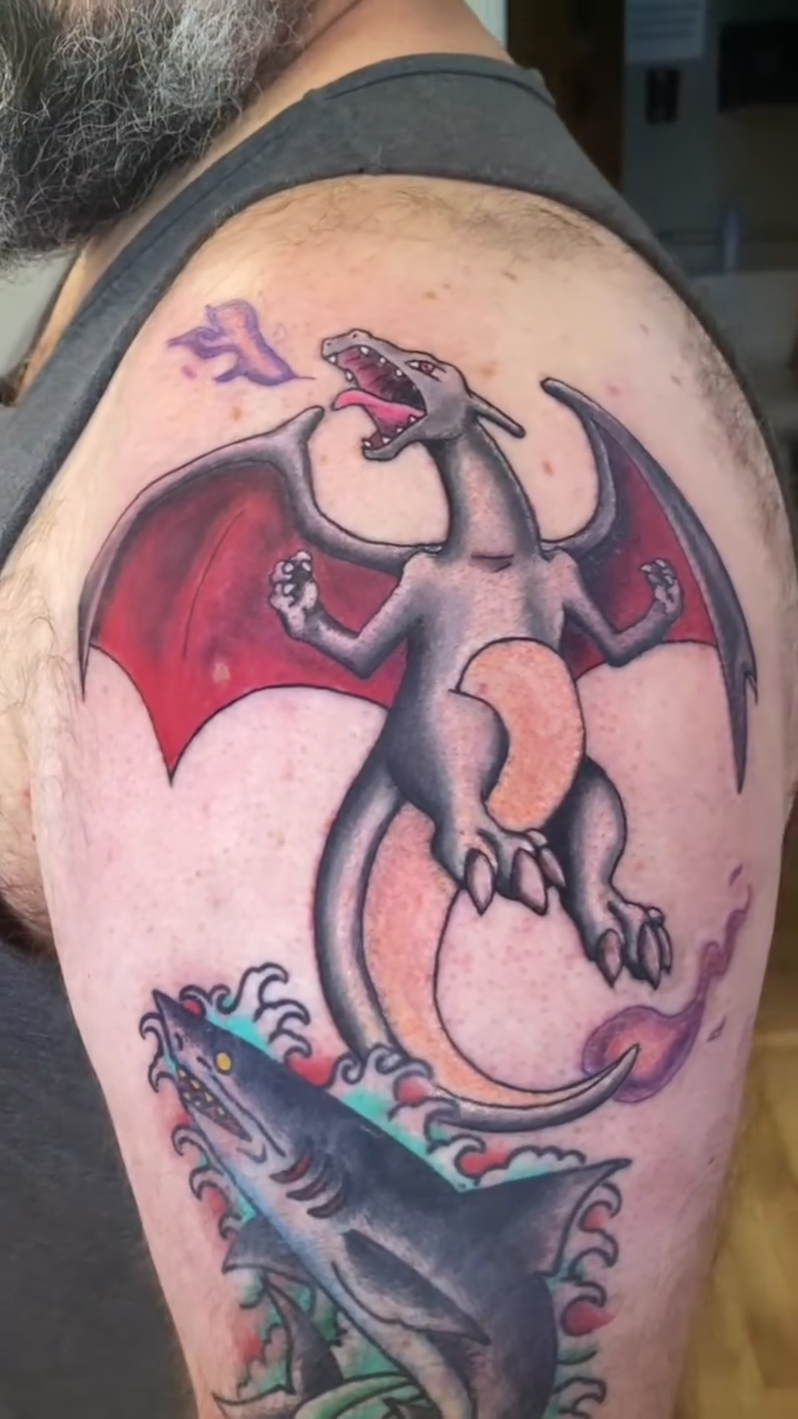 Tattoo by @unluckymoon โ anime, realism