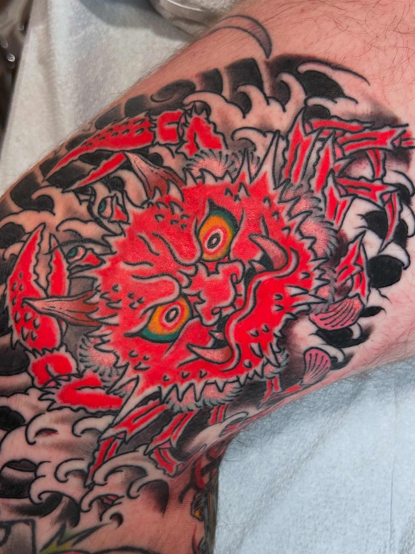 Dragon japanese irezumi tattoo on the forearm by Alex Citrone - Martha’s Vineyard Tattoo