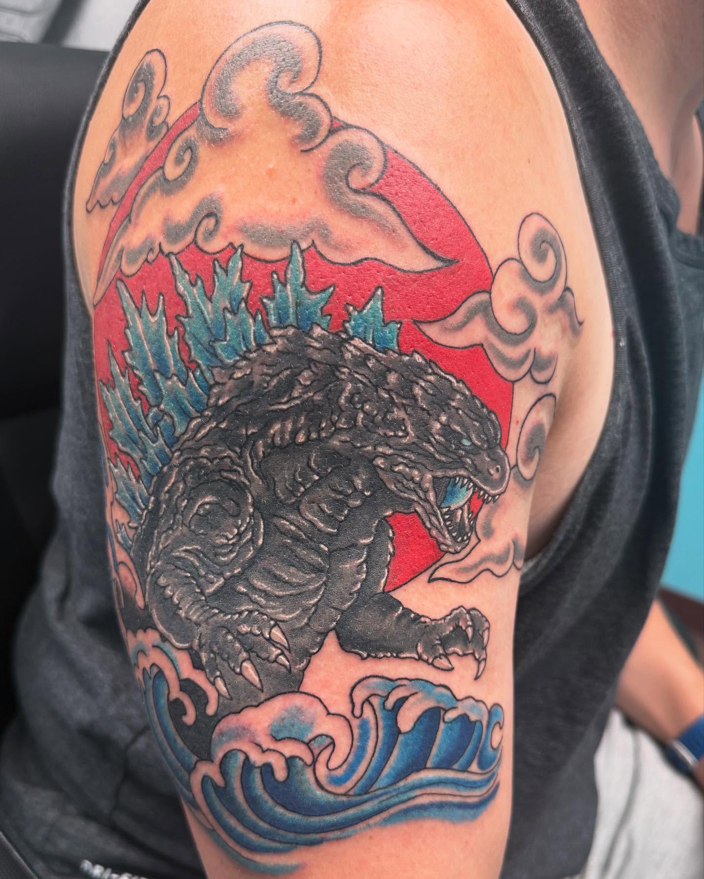 Tattoo by @jared.shugart.tattoos — american_traditional, japanese_irezumi