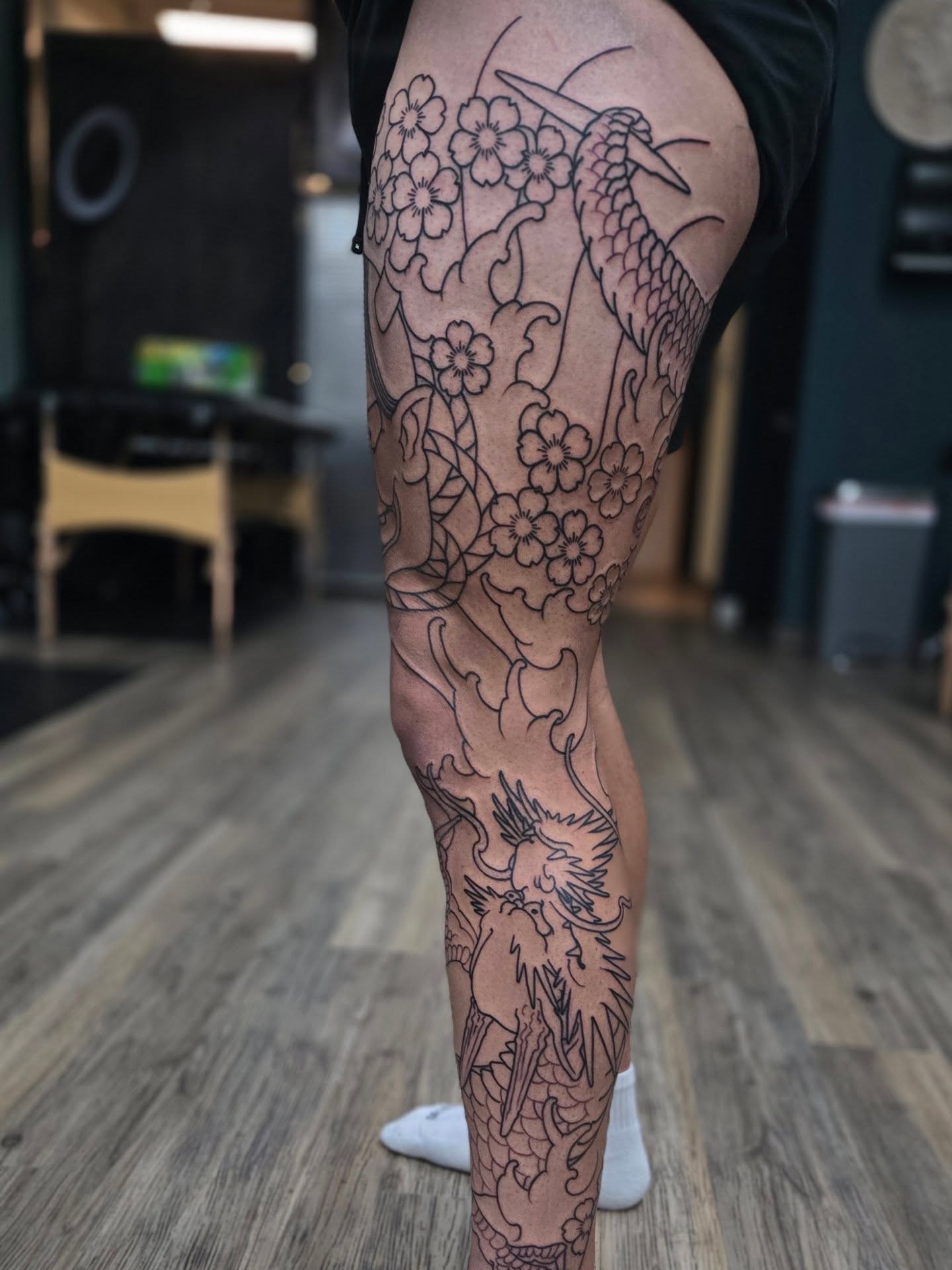 Tattoo by @john.sunderland β black_and_grey, japanese_irezumi