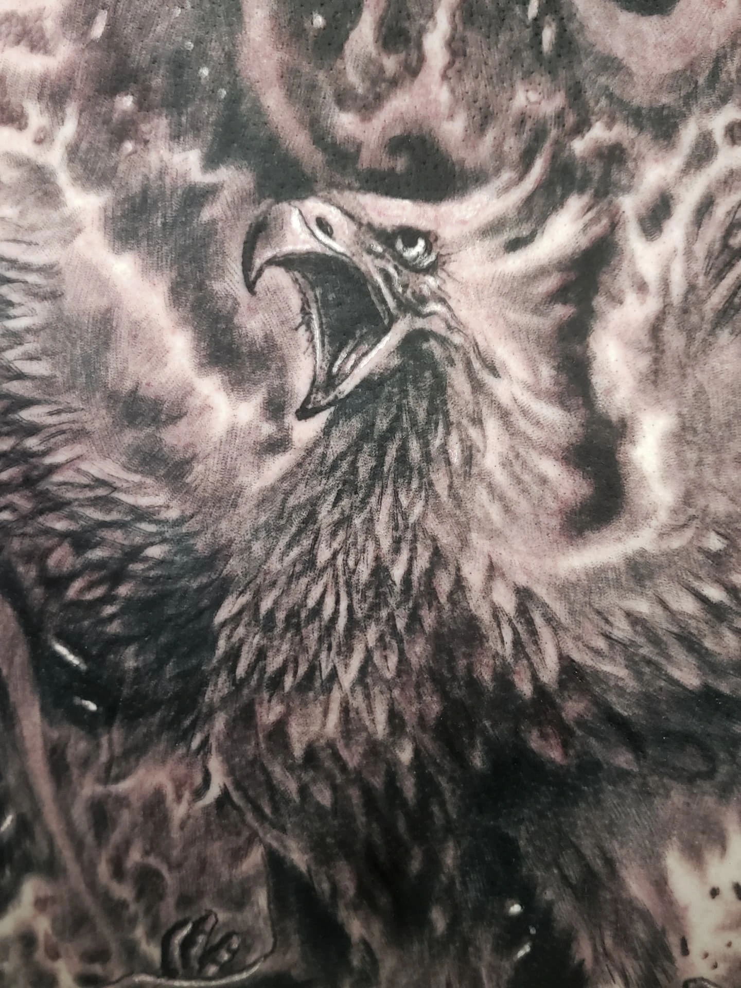Tattoo by @bruceriehlart — black_and_grey
