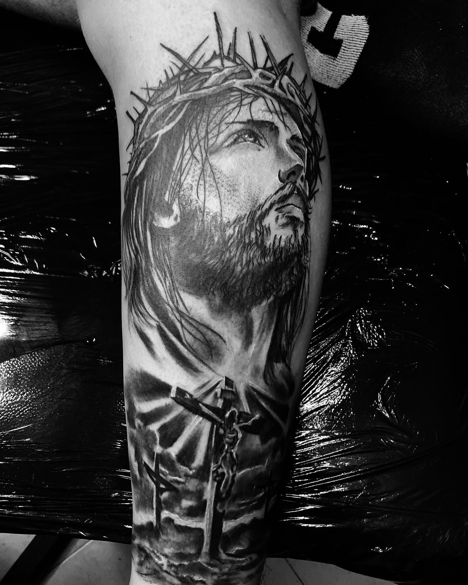 Tattoo by @gotha_chiquitraca — black_and_grey, realism