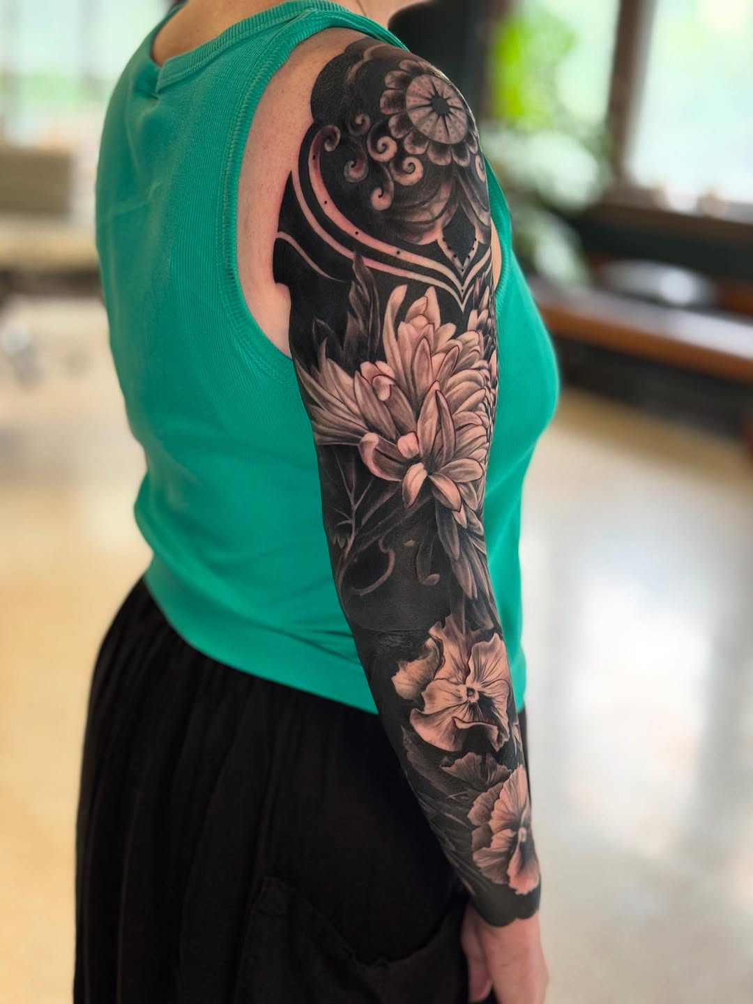 Tattoo by @abraxastattoo — black_and_grey, realism